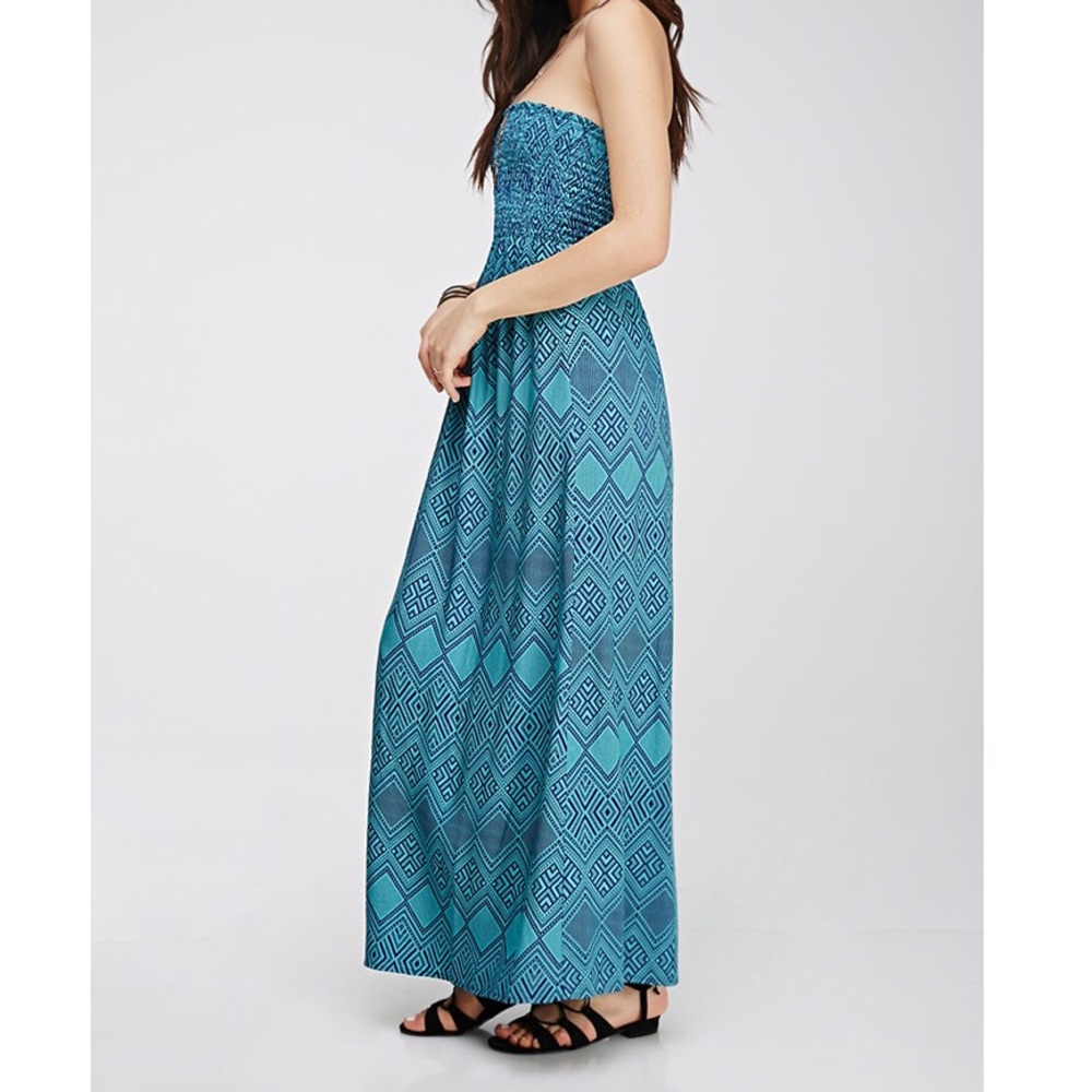 ✨SALE✨ FOREVER 21 Green & Blue Patterned Maxi